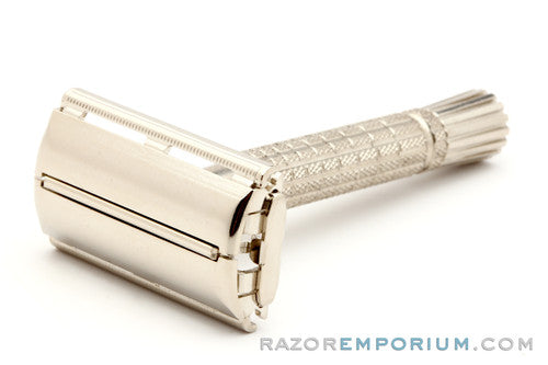 1965 K4 Gillette Flare Tip DE Super Speed Safety Razor | Factory Nickel Revamp
