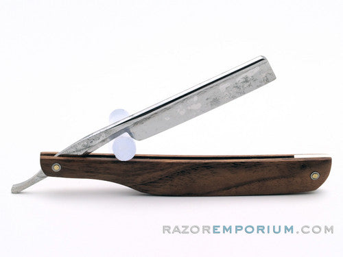4/8'' Klas Tornblom Faux Frameback Straight Razor w/ Black Walnut Scales