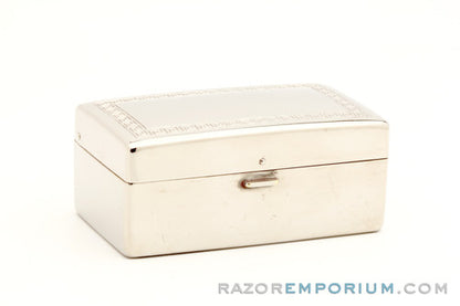 1920 Gillette Silver NEW Bostonian DE Safety Razor in Original Metal Case | Rhodium Revamp