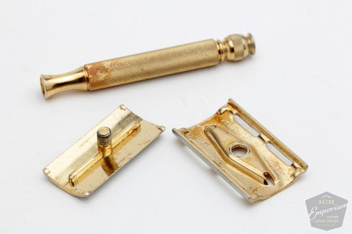 1947-51 Gillette Ball End Tech Razor Electro Etched Logo Travel Set