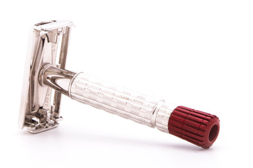 1955 A2 Gillette Red Tip Super Speed Double Edge Safety Razor | Rhodium Revamp