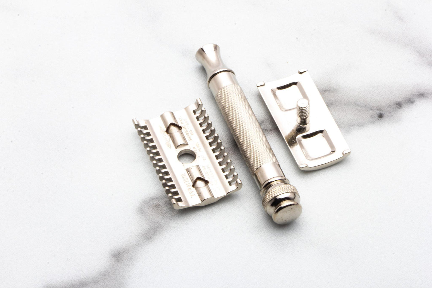 1930's Gillette Goodwill Long Comb Ball End Safety Razor | Factory Nickel Revamp
