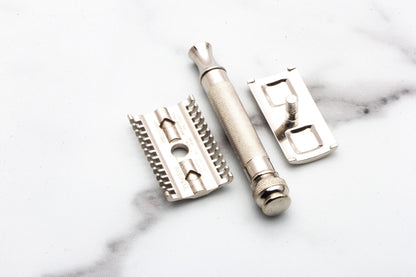1930's Gillette Goodwill Long Comb Ball End Safety Razor | Factory Nickel Revamp