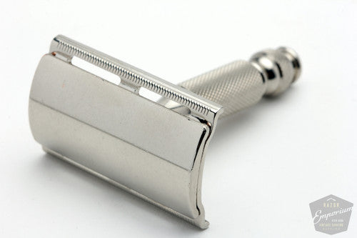 1951 W2 Gillette Travel Ball End Double Edge Razor  | Factory Nickel Revamp