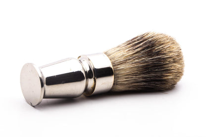 Restored Best Badger Travel Shaving Brush With Metal Handle