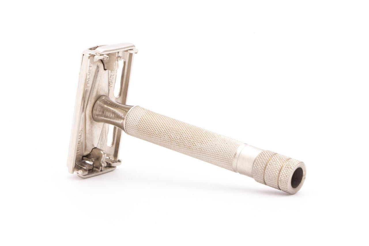 1940's Gillette Ranger Tech Double Edge Safety Razor | Factory Nickel Revamp