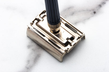 1960  J1 Gillette Slim Twist Double Edge Safety Razor Set | Original Condition