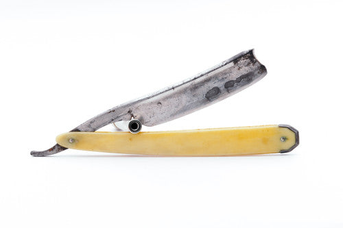 11/16" Faux Frameback Bone Scales Straight Razor