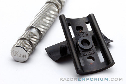 iKon Stainless Steel DLC Slant Razor - Shave Ready