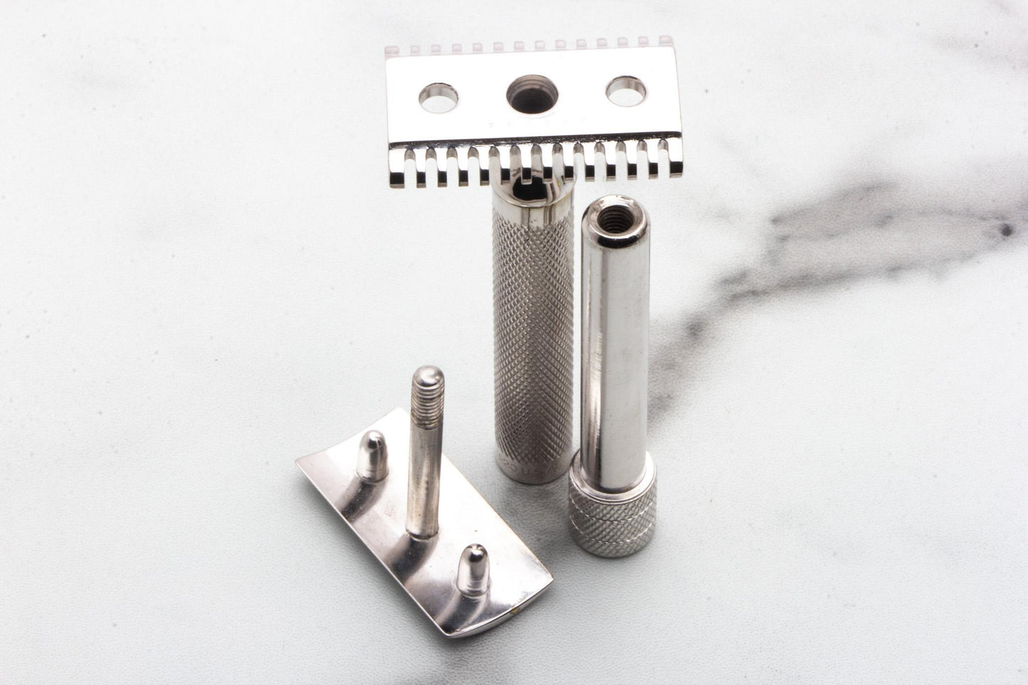 1920  Gillette Big Fellow Double Edge Safety Razor Set With Original Box | Rhodium Revamp