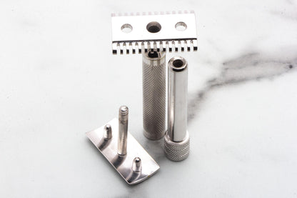 1920  Gillette Big Fellow Double Edge Safety Razor Set With Original Box | Rhodium Revamp