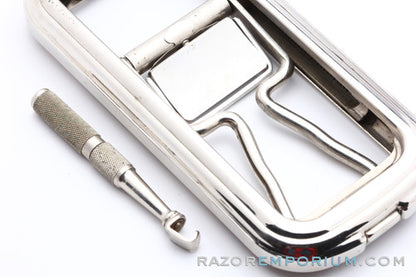 1950's Rolls Viscount Safety Razor Razor Set with Alligator Pouch