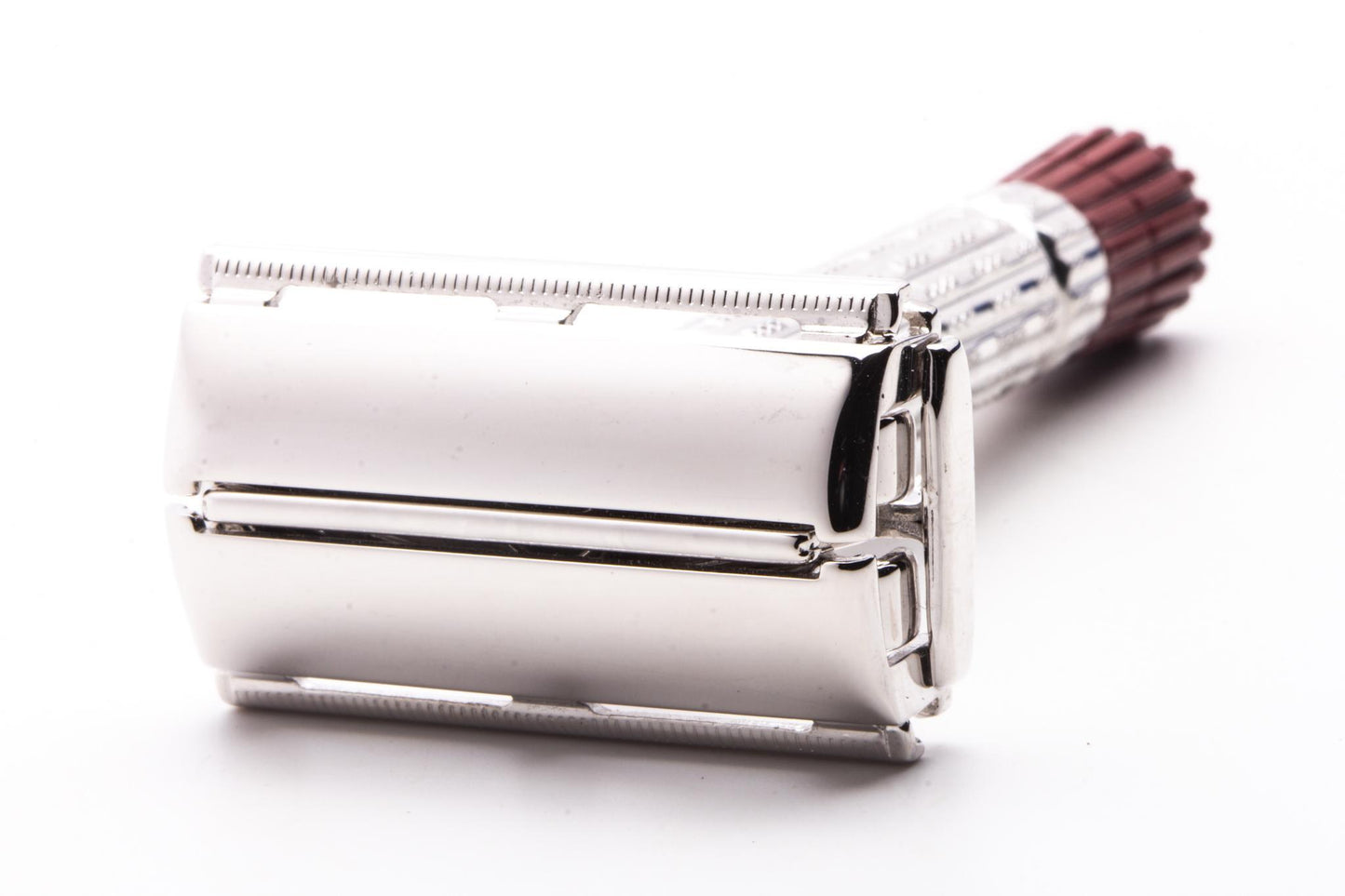 1956 B1 Gillette Red Tip Heavy TTO Super Speed Safety Razor | Rhodium Revamp