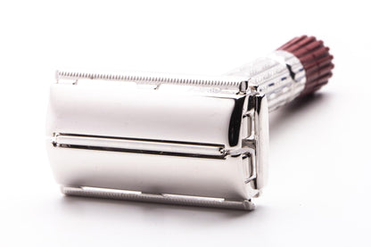 1956 B1 Gillette Red Tip Heavy TTO Super Speed Safety Razor | Rhodium Revamp