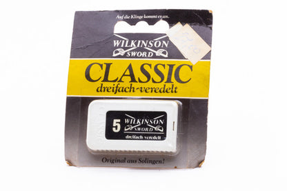 1980's Wilkinson Sword Co. Vintage Stainless DE Blades (5)  - New Old Stock