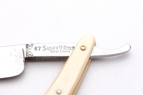 7/8" Grah & Plumacher 67 Silver Ring Straight Razor Hollow Ground | Solingen, Germany | Used