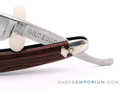 5/8" L. Holzhauer Sons "Gilt Edge" New York Straight Razor w/ Original Scales