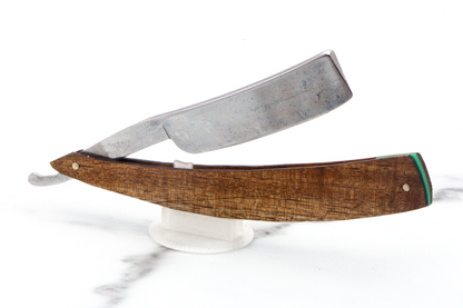 6/8" Vintage Restored Tally-Ho Straight Razor With Custom Wood Scales