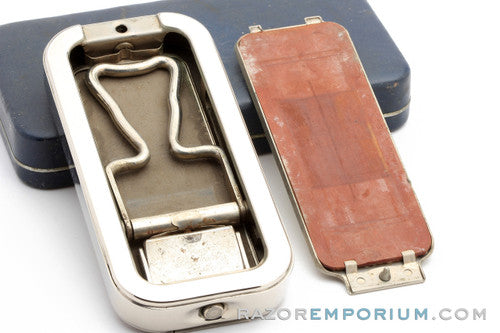 1940s Rolls Razor "The Imperial" Safety Razor in Blue Leather Case