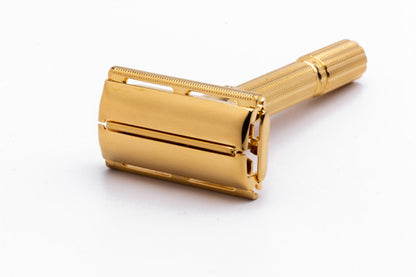 1967 Gillette Slim Aristocrat Adjustable DE Safety Razor 24K Gold Revamp