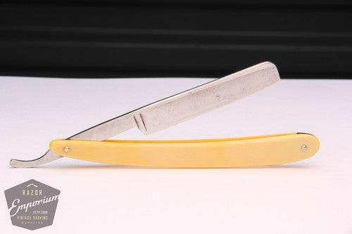 9/16" Genco Cutlery Hollow Ground | USA "Red Cross" Straight Razor w/ Original Scales