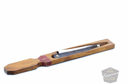 11/16" Sheffield Civil War Era Original Black Horn Straight Razor