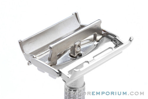1956 Gillette Flare Tip Super Speed DE Safety Razor Factory Nickel Revamp | Made in Mexico NICE