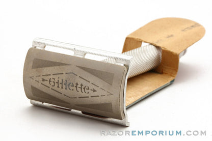 1960s Gillette Ball End Tech Razor & Blades - Made in England