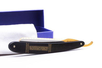 6/8" Dovo Solingen "Bismark" Ebony Scales Straight Razor
