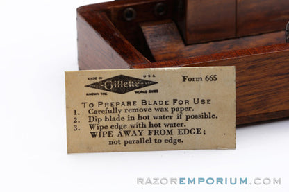 1922 Gillette New Improved Richwood Safety Razor Set - Gorgeous Patina