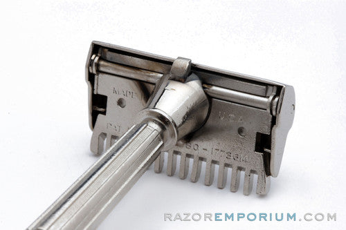 1930s Gem Micromatic Open Comb SE Safety Razor | Factory Nickel Revamp