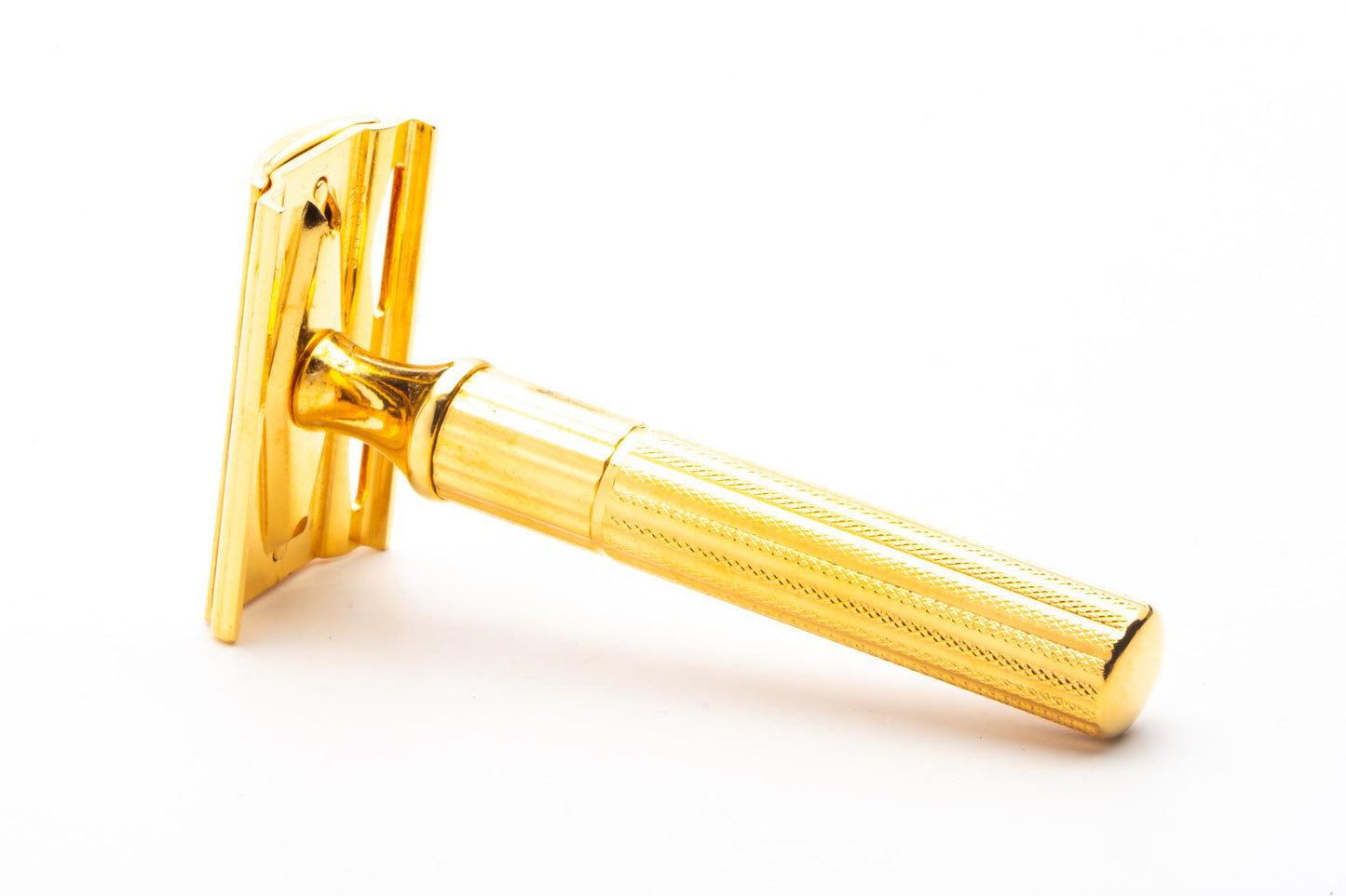 1940's Gillette Gold Fat Handle Tech Double Edge Safety Razor Set | Original Condition