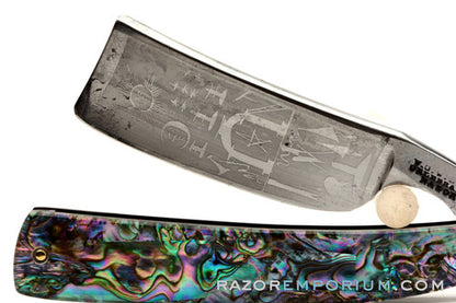 8/8'' W.O. Wilton Masonic "Celebrated Razor" Shave Ready Straight Razor