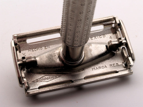 1965 K4 Gillette Flare Tip DE Super Speed Safety Razor | Factory Nickel Revamp | Made in Mexico