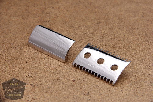 Gillette 1920 Old Type Cap & Guard * Rhodium REVAMPED