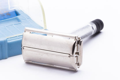1952 X1 Gillette Black Tip Super Speed Safety Razor Set | Original Condition