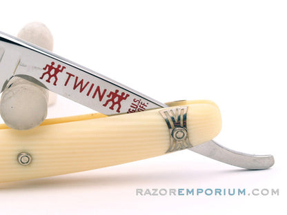 5/8" J.A. Henckels #407 Twin Works Straight Razor w/ Case & Instructions | Solingen, Germany *MINT*