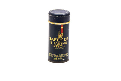 Vintage SafeTee Shaving Stick With Tin Canister and Original Soap Stick