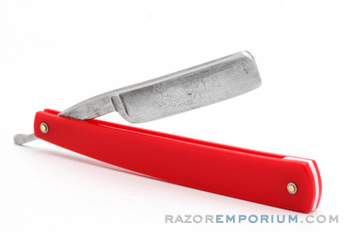 5/8" Larkin Round Point Red Scales Straight Razor | Germany