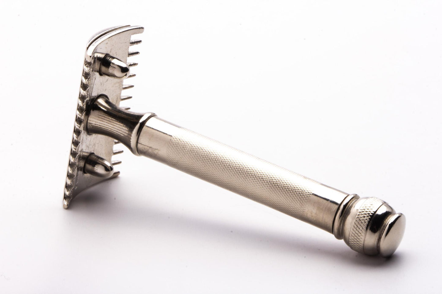 1910 Gillette Ball End Old Type Double Edge Safety Razor | Factory Nickel Revamp