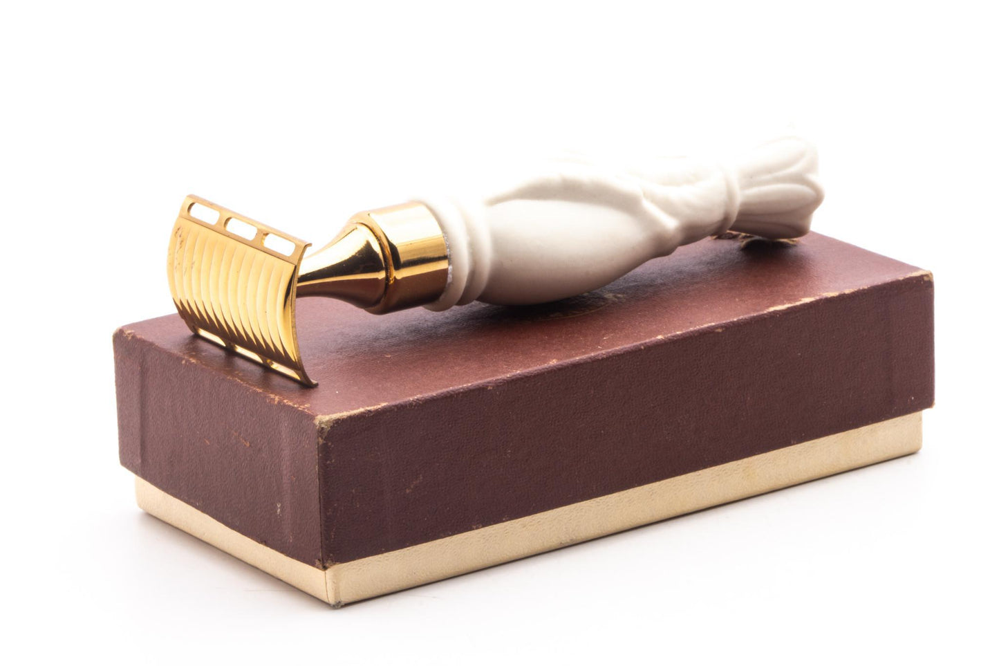 Evans | Gold Double Edge Safety Razor With Queen Sculpted Handle