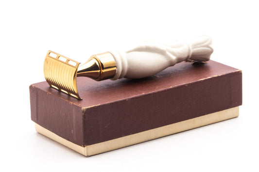 Evans | Gold Double Edge Safety Razor With Queen Sculpted Handle