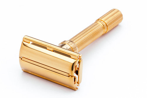 1964 Gillette Slim Aristocrat Adjustable DE  Safety Razor 24K Gold Revamp