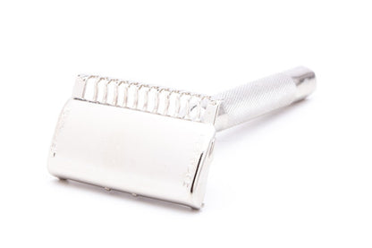 1930s Ever Ready SE Safety Razor with Universal Handle | Factory Nickel Revamp