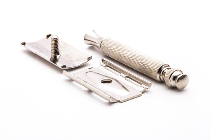 1966 L1 Gillette Ball End Tech Double Edge Safety Razor Set | Original Condition