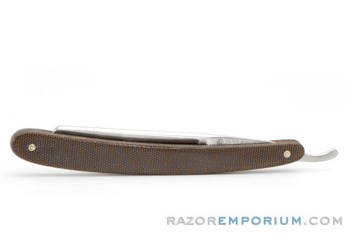 9/16" H. Boker Tree Brand Micarta Round Point Straight Razor | Shave Ready