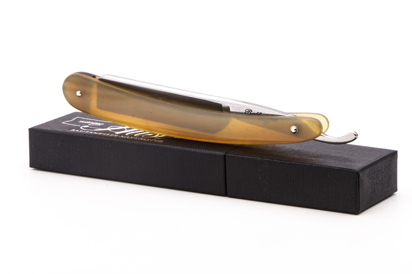 5/8" Ralf Aust Square Point Straight Razor | Horn Scales