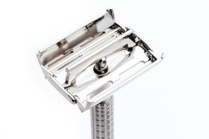 1955 A4 Gillette Flare Tip TTO Super Speed Double Edge Safety Razor | Factory Nickel Revamp