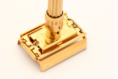 1963 G3 Gold Gillette Slim Adjustable Aristocrat Set Excellent