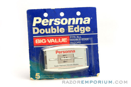 Personna DE Super Platinum Chrome  (5) - New Old Stock (NOS) Razor Blades